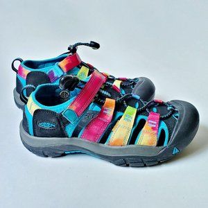 Keen Newport H2 Tie Dye Rainbow Waterproof Sandals Youth Size 3
